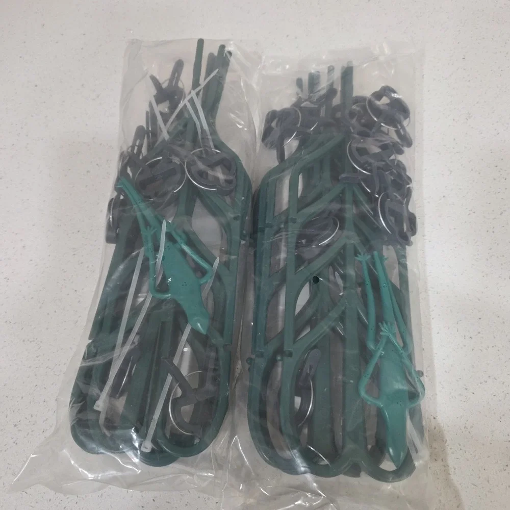 Peer Basic Plant Trellis Kit 6 Pack Green Climbing Plant Support Clip 2pc Bundle